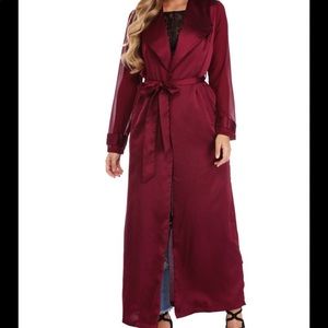 Windsor Burgundy Duster coat